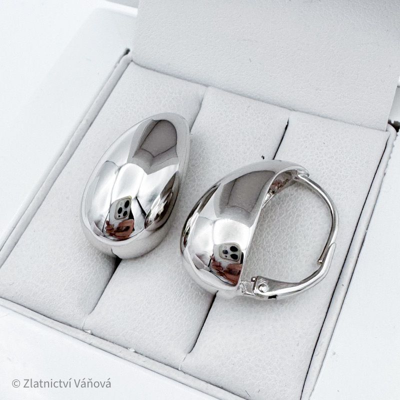 Stříbrné náušnice na klapku